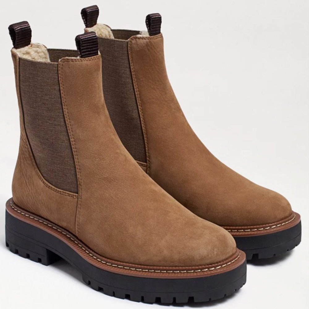 Sam Edelman NWOB Laguna Waterproof Tan Pull On Booties sz 8